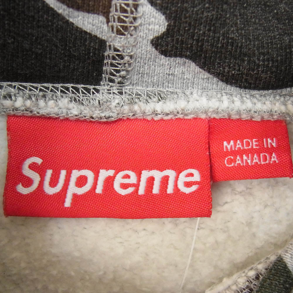 Supreme シュプリーム 12AW Box Logo Hooded Sweatshirt CAMO ボックス ロゴ フーデッド スウェットシャツ パーカー カモフラ グレー系 M【中古】