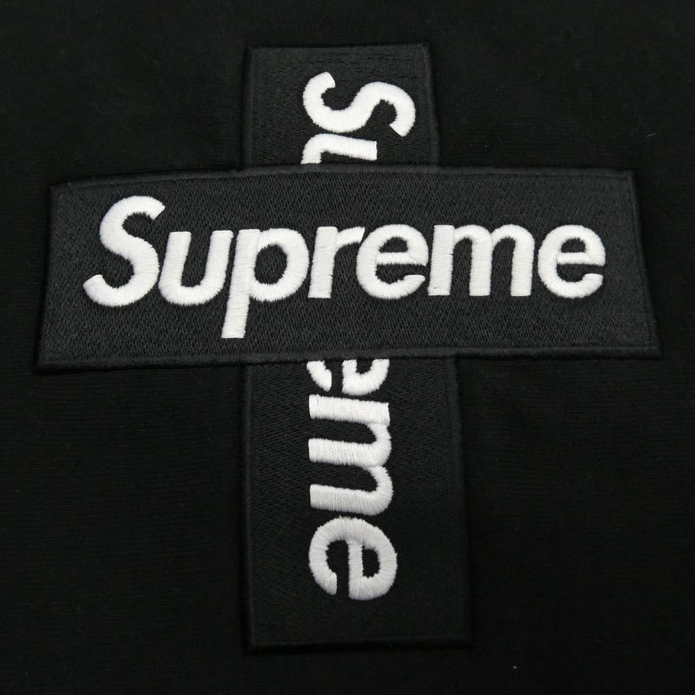 Supreme シュプリーム 20AW Cross Box Logo Hooded Sweatshirt クロス ボックス ロゴ フーデッド スウェットシャツ パーカー ブラック系 L【中古】