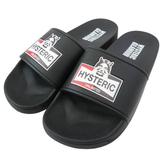 HYSTERIC GLAMOUR ヒステリックグラマー 02241QS02496 UNLIMITED スライダー サンダル ブラック系 43 (27cm)【美品】【中古】