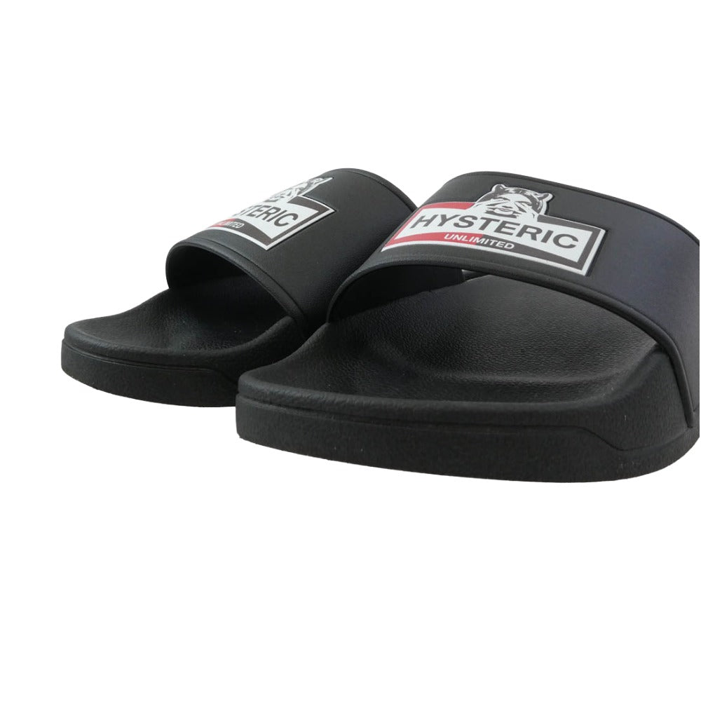 HYSTERIC GLAMOUR ヒステリックグラマー 02241QS02496 UNLIMITED スライダー サンダル ブラック系 43 (27cm)【美品】【中古】