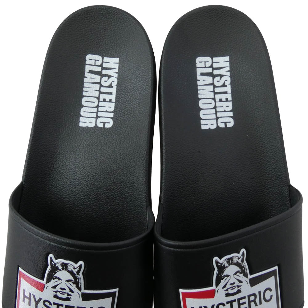HYSTERIC GLAMOUR ヒステリックグラマー 02241QS02496 UNLIMITED スライダー サンダル ブラック系 43 (27cm)【美品】【中古】