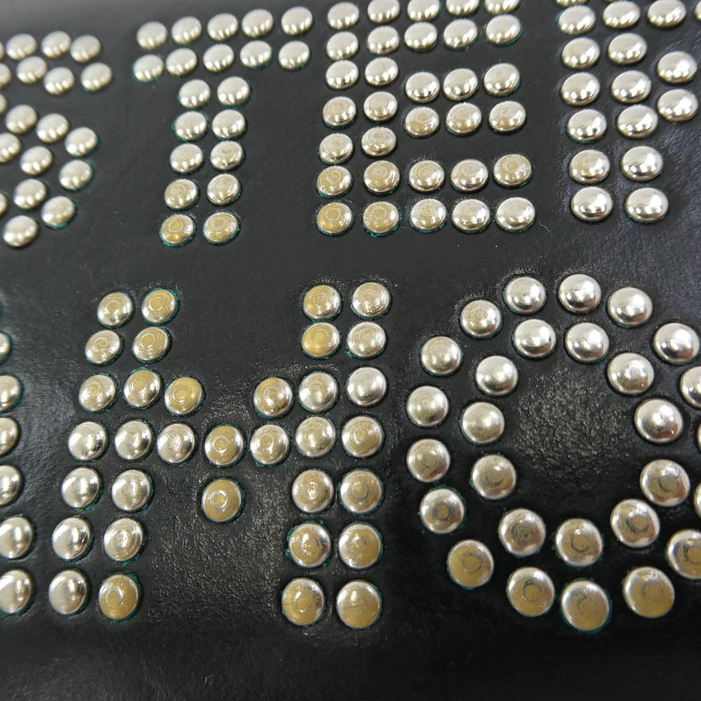 HYSTERIC GLAMOUR ヒステリックグラマー 0142QG04996 スタッズ ロゴ レザー 長財布 ブラック系【中古】