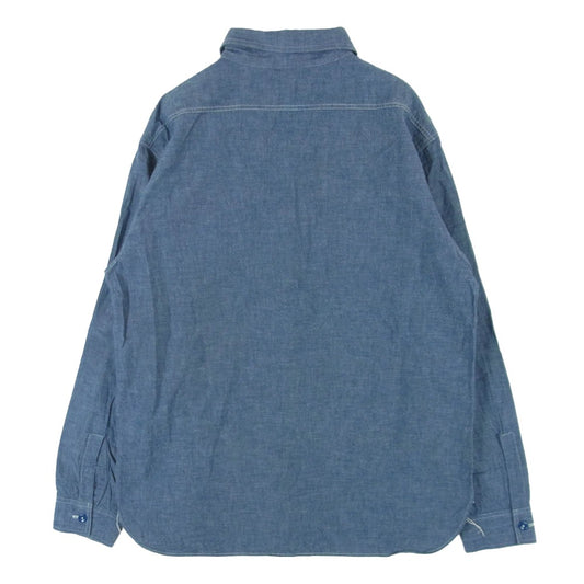 Buzz Rickson's バズリクソンズ BR25995 BLUE CHAMBRAY WORK SHIRT ブルー シャンブレー ワーク 長袖 シャツ インディゴブルー系 15 - 15.5【中古】