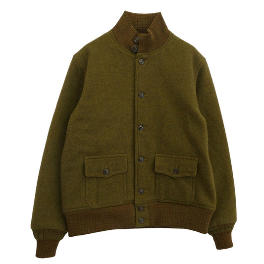 Buzz Rickson's バズリクソンズ BR15589 AVIATION ASSOCIATES WOOL A-1 JACKET ウール ジャケット モスグリーン系 38【極上美品】【中古】