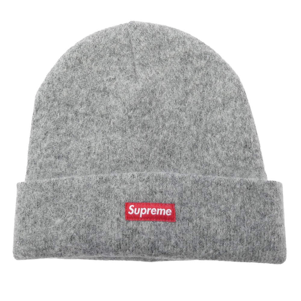 Supreme シュプリーム 24AW Small Box Logo Mohair Beanie スモール ボックスロゴ モヘア ビーニー グレー系【極上美品】【中古】