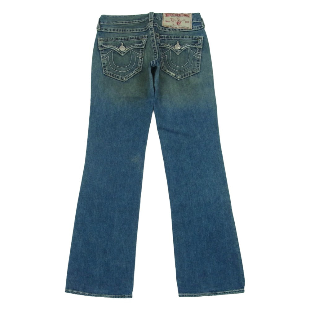 TRUE RELIGION トゥルーレリジョン 24858NBTJ BILLY BIG T ヴィンテージ加工 ホワイトステッチ デニム パンツ インディゴブルー系 30【中古】