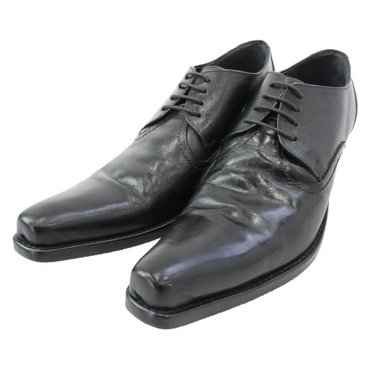 フープディドゥ 609 106353 ポインテッドトゥ レザー ビジネスシューズ ブラック系 25【中古】