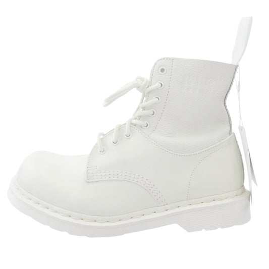MAISON MARGIELA メゾンマルジェラ SH3WU0013 MM6 × Dr.Martens 1460 Twist 8-Eye Boots エムエムシックス × ドクターマーチン ツイスト アイ ブーツ ホワイト系 EU43【極上美品】【中古】