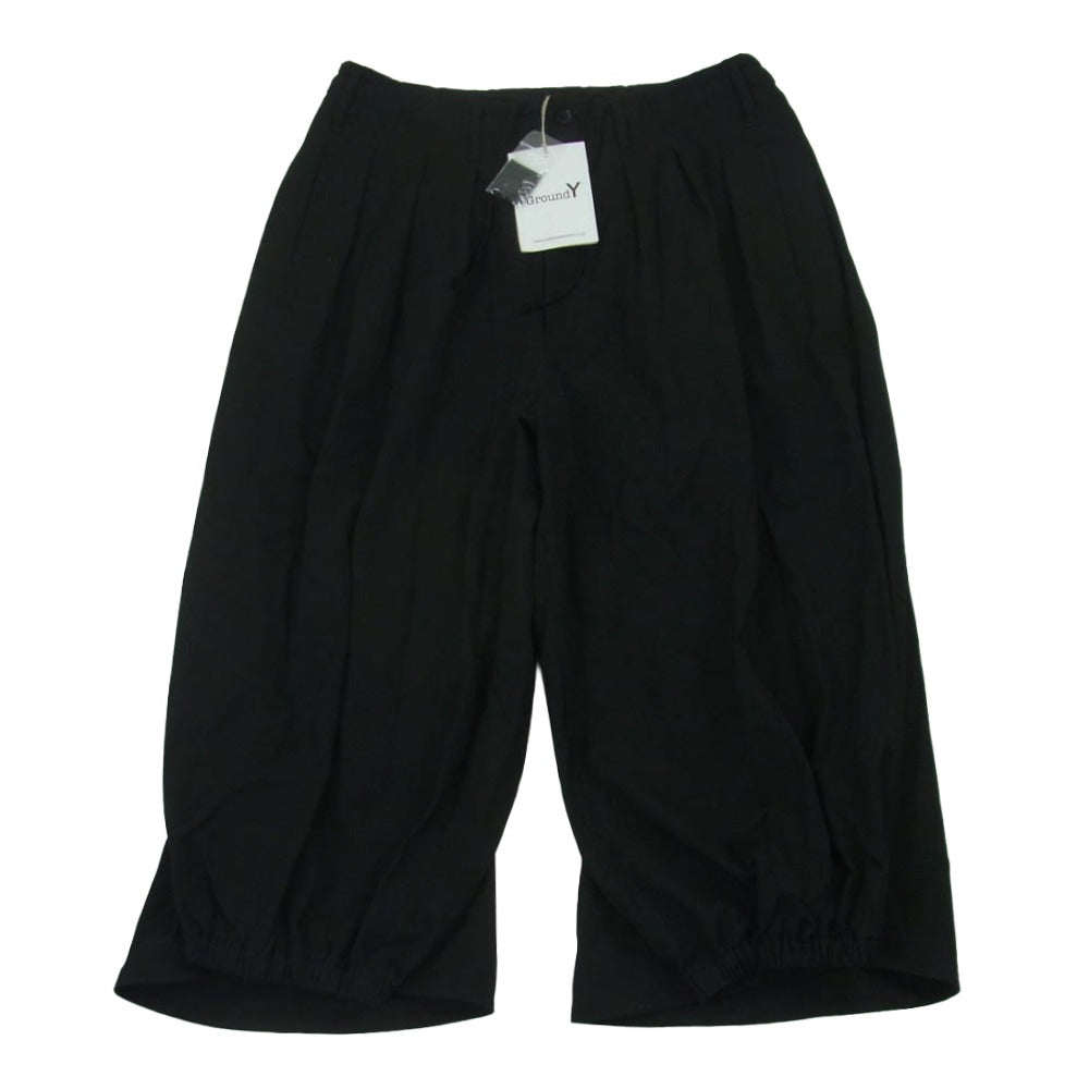 Yohji Yamamoto ヨウジヤマモト 24AW GO-P09-100 Ground Y グラウンドワイ Balloon Crow Pants バロン クロウ カラス パンツ ブラック系 03【極上美品】【中古】
