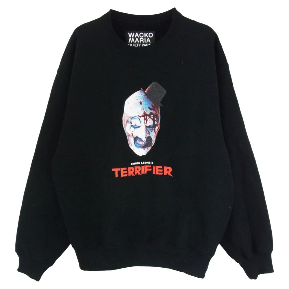 WACKO MARIA ワコマリア Terrifier Heavy Weight Sweat Shirt テリファー ヘビー ウェイト スウェット シャツ トレーナー ブラック系 M【中古】