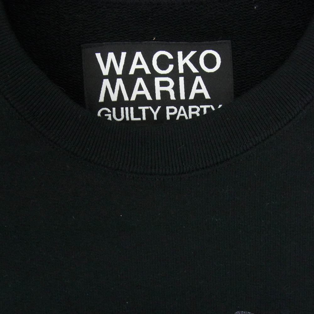 WACKO MARIA ワコマリア Terrifier Heavy Weight Sweat Shirt テリファー ヘビー ウェイト スウェット シャツ トレーナー ブラック系 M【中古】