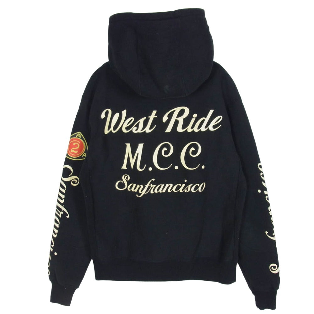 WESTRIDE ウエストライド M.C.C. San Francisco ハーフジップ パーカー ブラック系 36【中古】