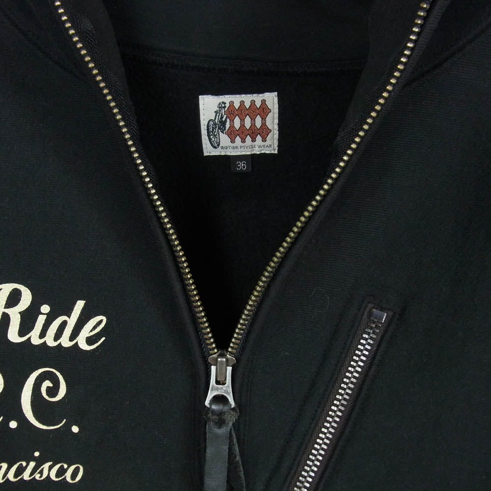 WESTRIDE ウエストライド M.C.C. San Francisco ハーフジップ パーカー ブラック系 36【中古】