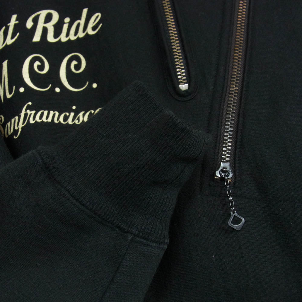 WESTRIDE ウエストライド M.C.C. San Francisco ハーフジップ パーカー ブラック系 36【中古】