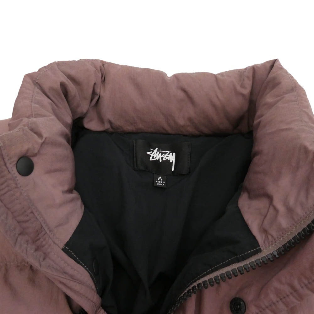 STUSSY ステューシー 115656 Ripstop Down Puffer リップストップ ダウン ジャケット マルチカラー系 薄い葡萄染系 M【中古】