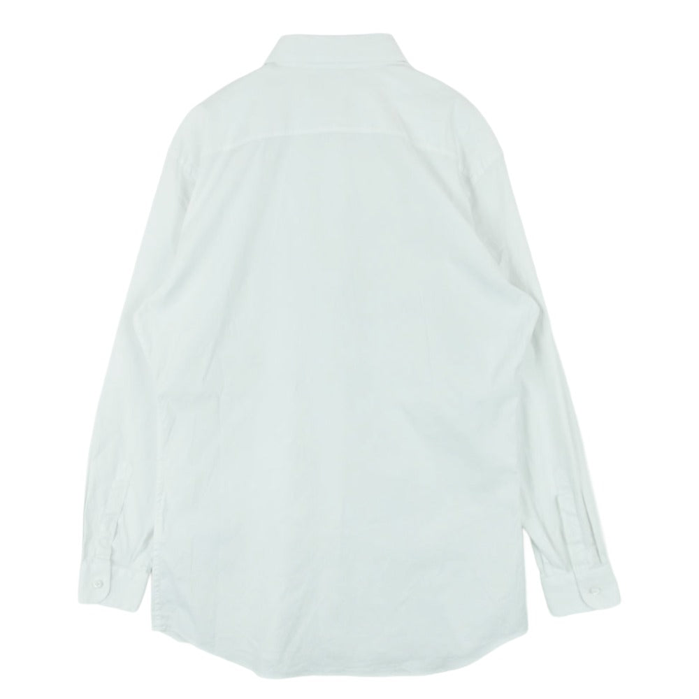 PRADA プラダ セミワイドカラー 長袖 ストレッチ ドレス シャツ イタリア製 ホワイト系 40【中古】