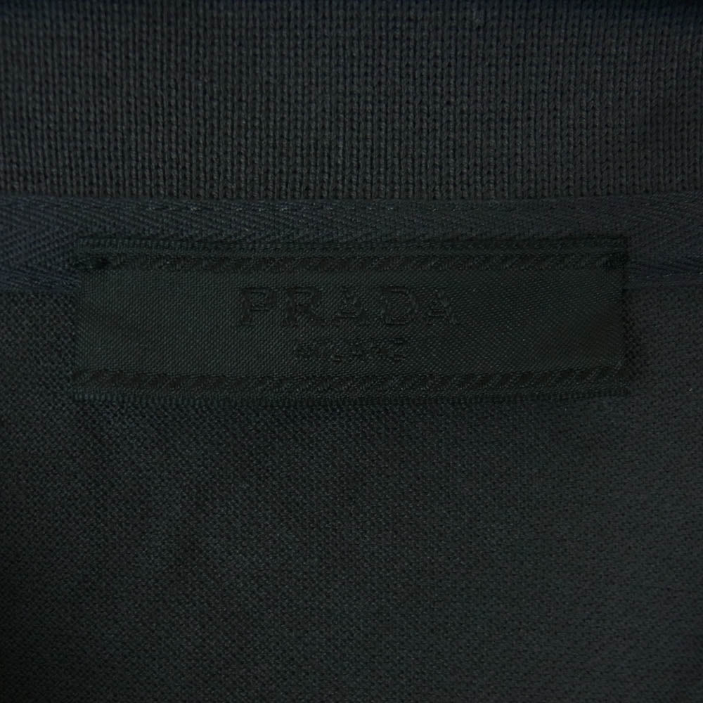 PRADA プラダ UJN444 2018 PIQUET 三角ロゴ ピケ 半袖 ポロシャツ コットン ルーマニア製 グレー系 S【中古】