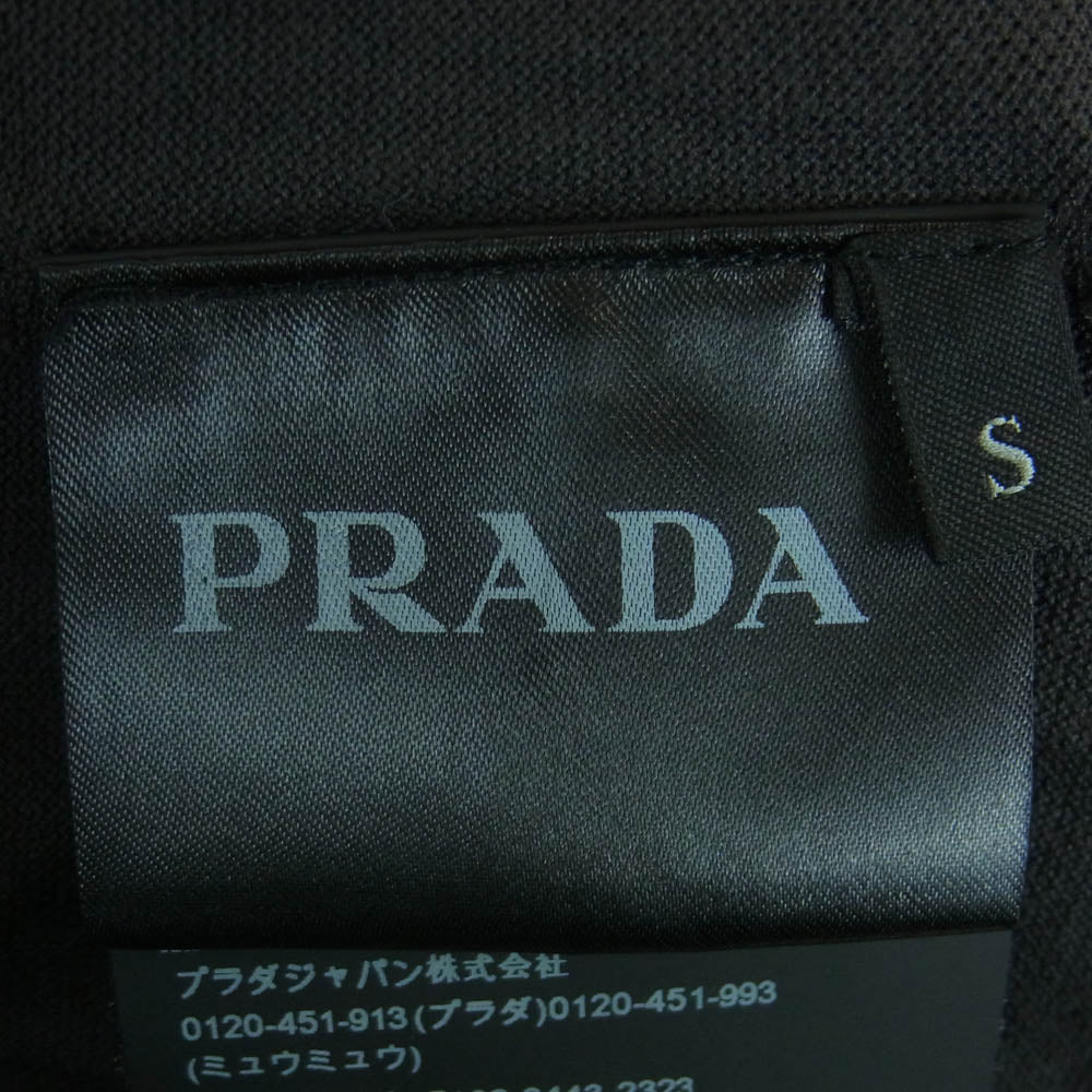 PRADA プラダ UJN444 2018 PIQUET 三角ロゴ ピケ 半袖 ポロシャツ コットン ルーマニア製 グレー系 S【中古】