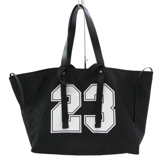 OFF-WHITE オフホワイト DAY OFF BASEBALL ベースボール メッシュ ハンドルレザー トート バッグ ブラック系【中古】