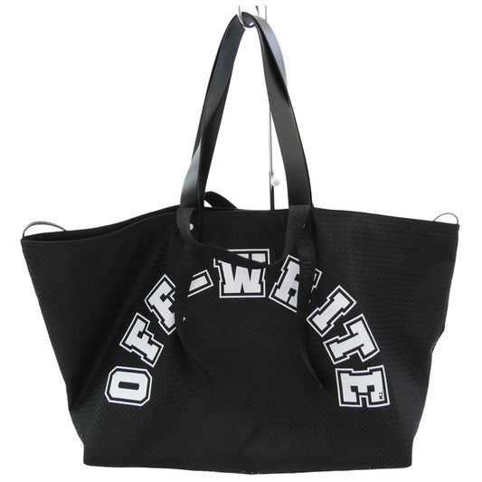OFF-WHITE オフホワイト DAY OFF BASEBALL ベースボール メッシュ ハンドルレザー トート バッグ ブラック系【中古】
