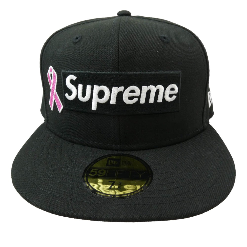 Supreme シュプリーム 25AW Breast Cancer Awareness Box Logo Cap ブレストキャンサーアウェアネス ボックス ロゴ キャップ ブラック系 58.7cm 【極上美品】【中古】
