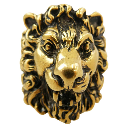 GUCCI グッチ ライオンヘッド アニマル リング ゴールド系 22【中古】