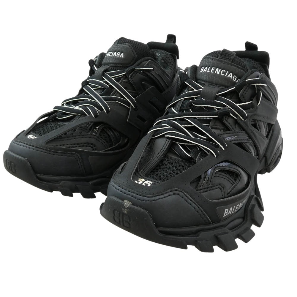 BALENCIAGA バレンシアガ 542436 Track Trainers トラック トレイナー ローカット シューズ スニーカー ブラック系 JP/23cm【中古】
