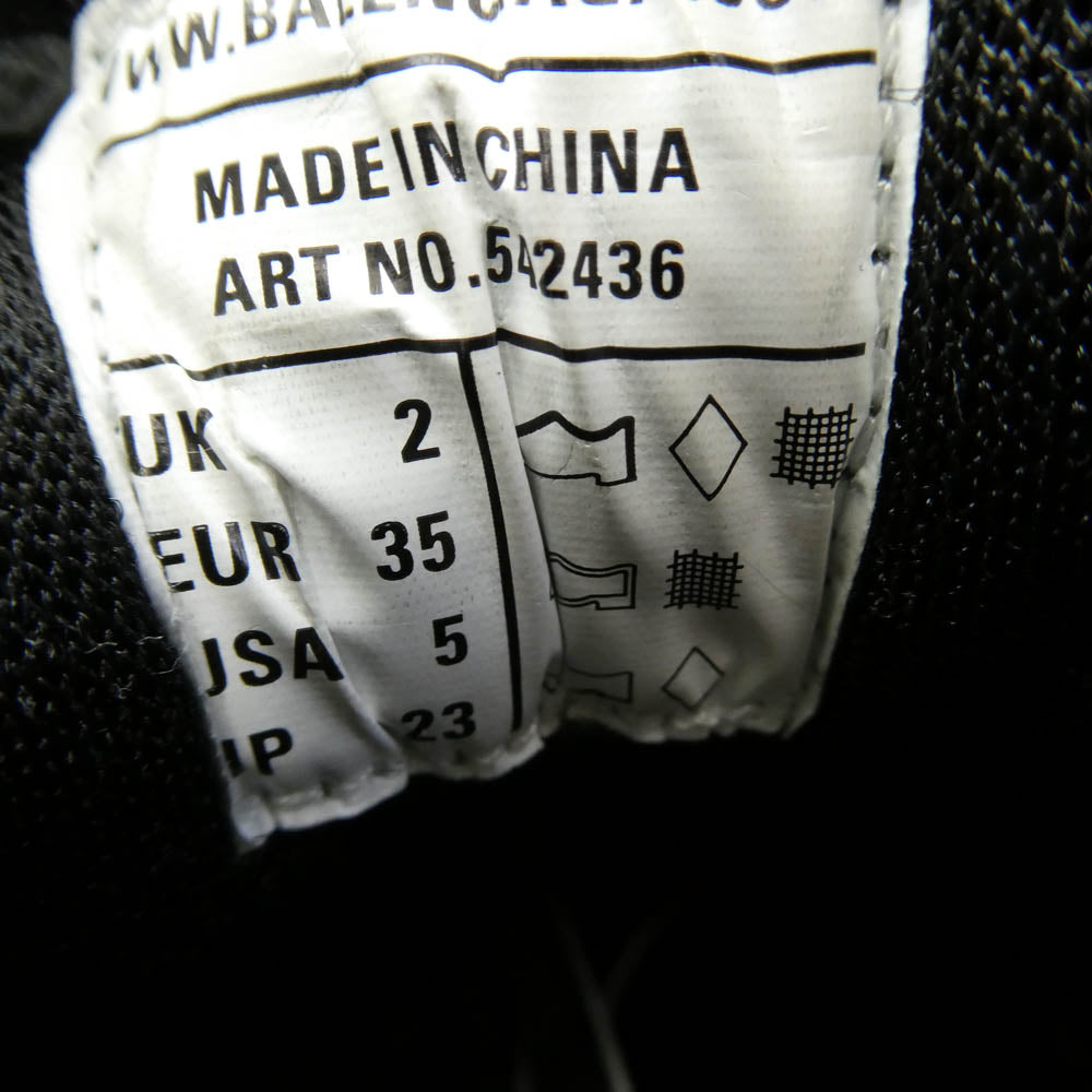 BALENCIAGA バレンシアガ 542436 Track Trainers トラック トレイナー ローカット シューズ スニーカー ブラック系 JP/23cm【中古】