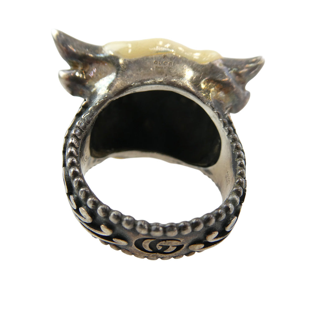 GUCCI グッチ anger forest アンガーフォレスト ブルヘッド エナメル加工 アニマル リング マルチカラー系 22号【中古】 GUCCI グッチ anger forest アンガーフォレスト ブルヘッド エナメル