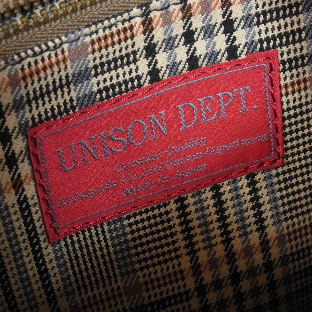 UNISON DEPT. ユニゾンデプト レザー ウエスト ショルダー バッグ ブラック系【中古】