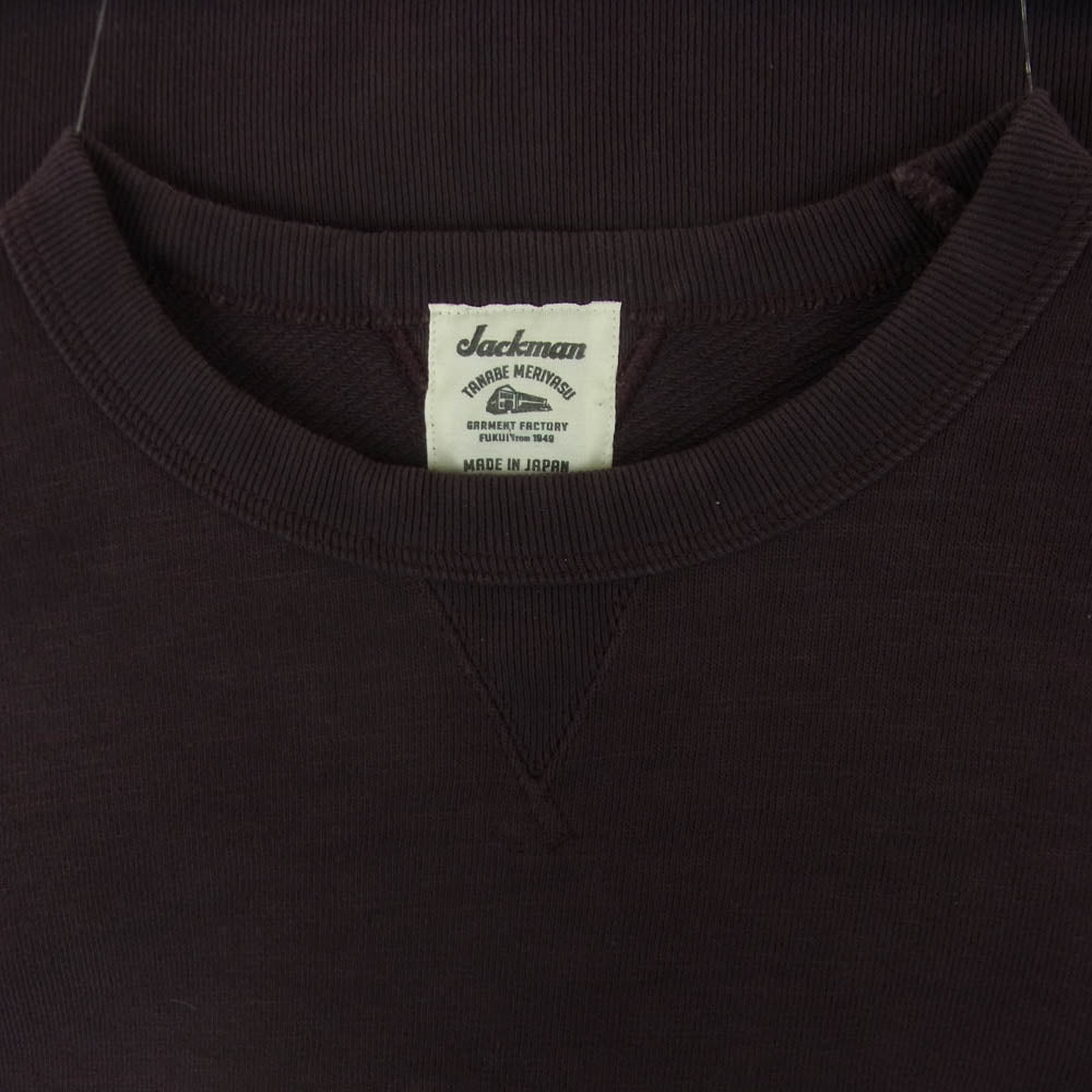 ジャックマン JM7292 GG Sweat Crewneck クルーネック スウェット トレーナー パープル系 バーガンディー系 L【中古】