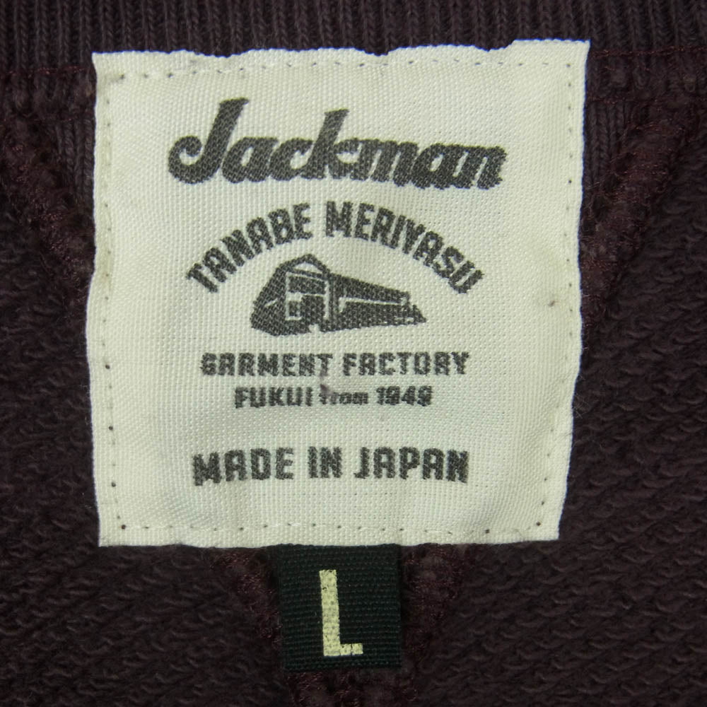 ジャックマン JM7292 GG Sweat Crewneck クルーネック スウェット トレーナー パープル系 バーガンディー系 L【中古】