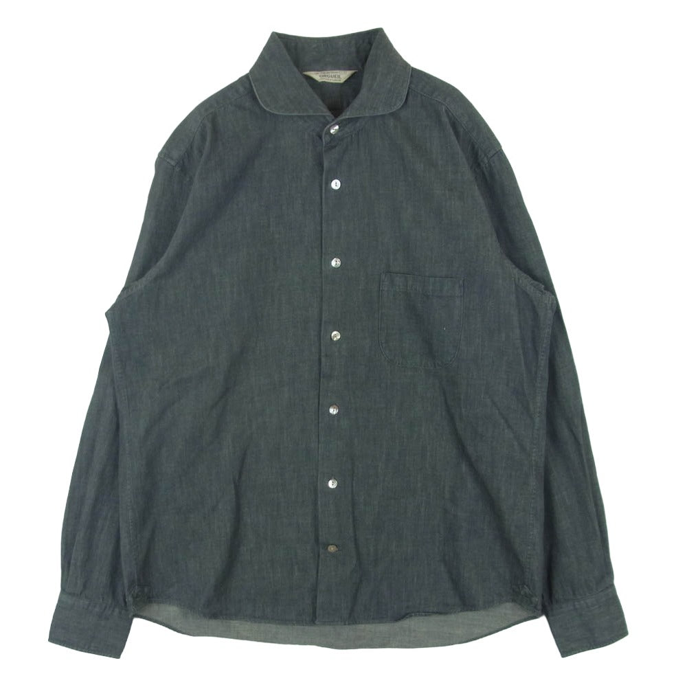 ORGUEIL オルゲイユ OR-5109 Windsor Collar Shirt ウィンザーカラーシャツ シェルボタン 長袖 シャツ グレー系 40【中古】