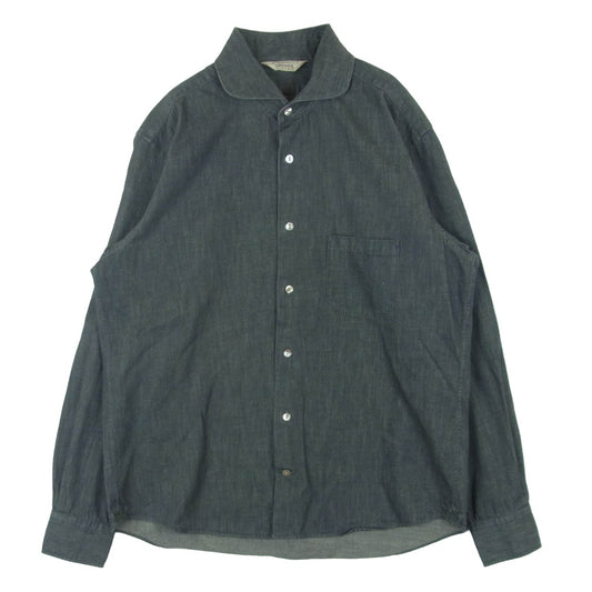 ORGUEIL オルゲイユ OR-5109 Windsor Collar Shirt ウィンザーカラーシャツ シェルボタン 長袖 シャツ グレー系 40【中古】