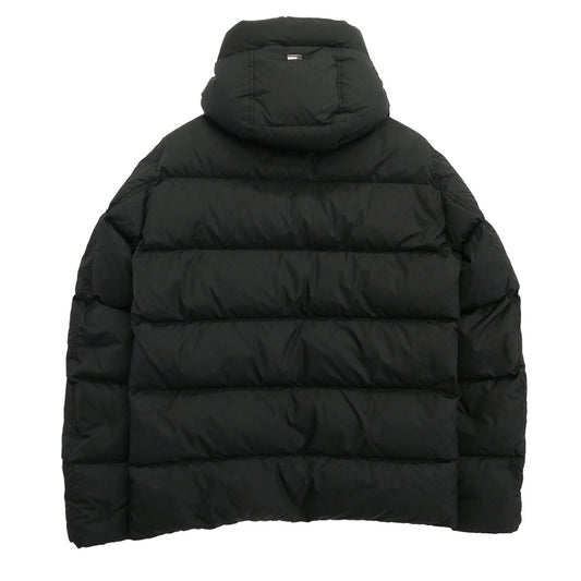 Herno ヘルノ PI001140U-12004Z-9389 N-3B ナイロン ショート丈 フーデッド ダウンジャケット ブラック系 46【中古】