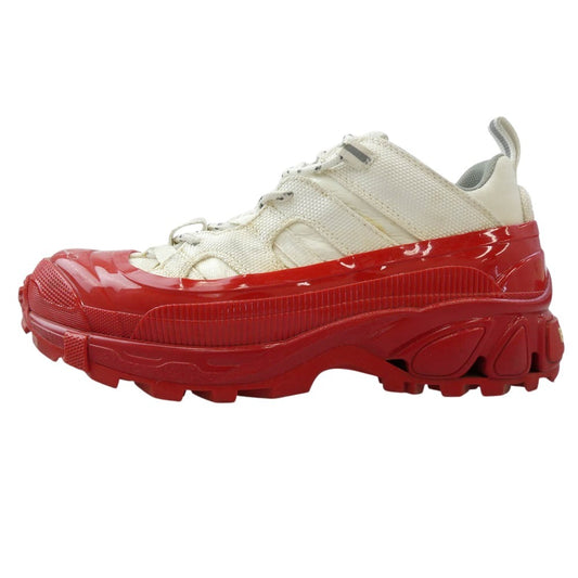 BURBERRY バーバリー LOW TOP SNEAKERS スニーカー ホワイト系 レッド系 37【中古】