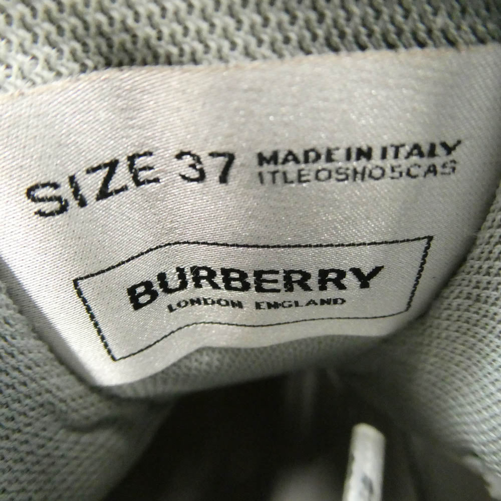 BURBERRY バーバリー LOW TOP SNEAKERS スニーカー ホワイト系 レッド系 37【中古】
