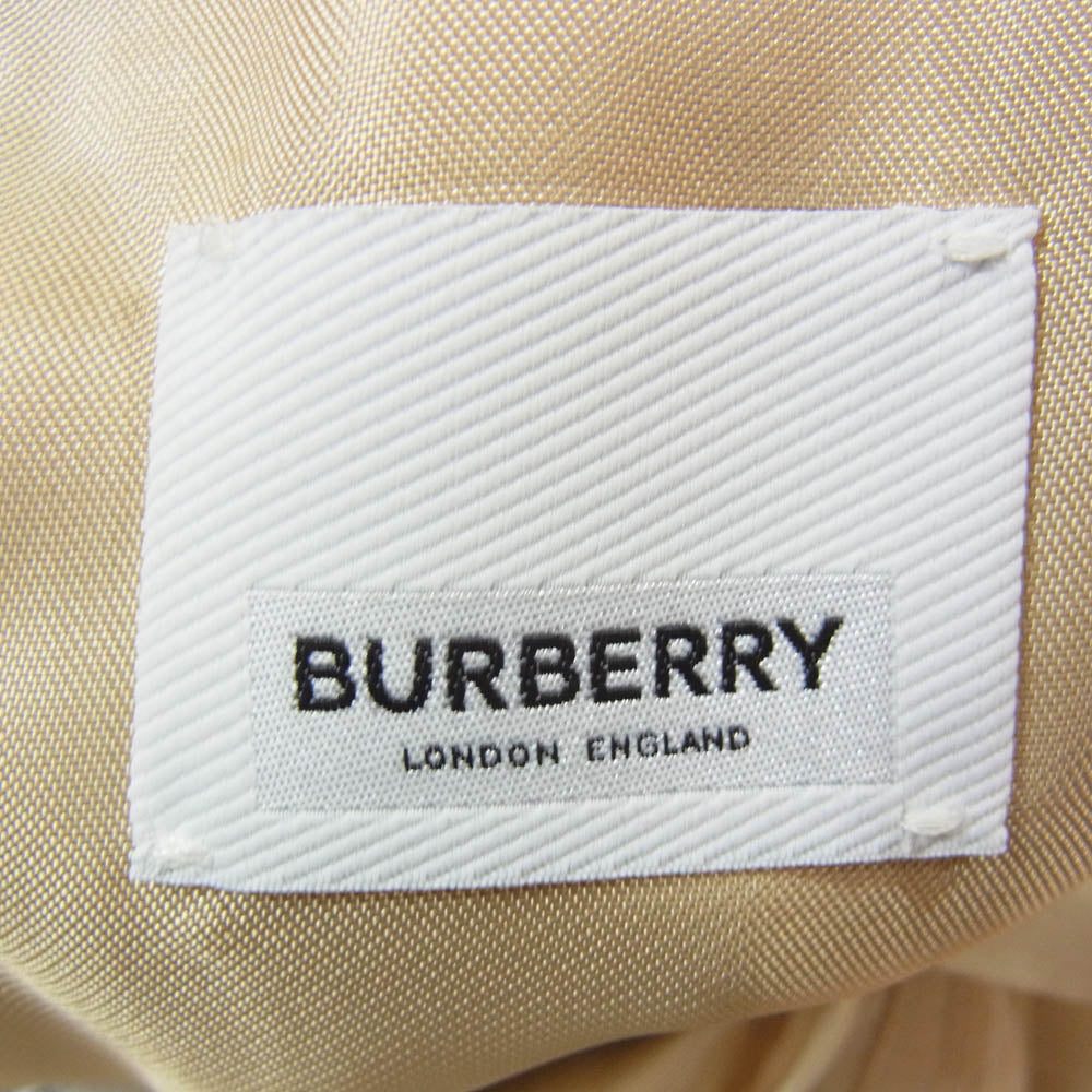 BURBERRY バーバリー 8016893 ウール シルク リネン サイドライン スラックス パンツ ベージュ系 38【中古】