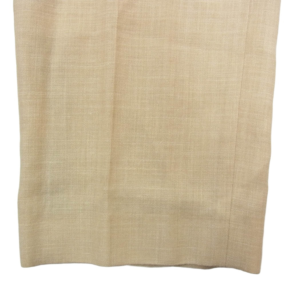 BURBERRY バーバリー 8016893 ウール シルク リネン サイドライン スラックス パンツ ベージュ系 38【中古】