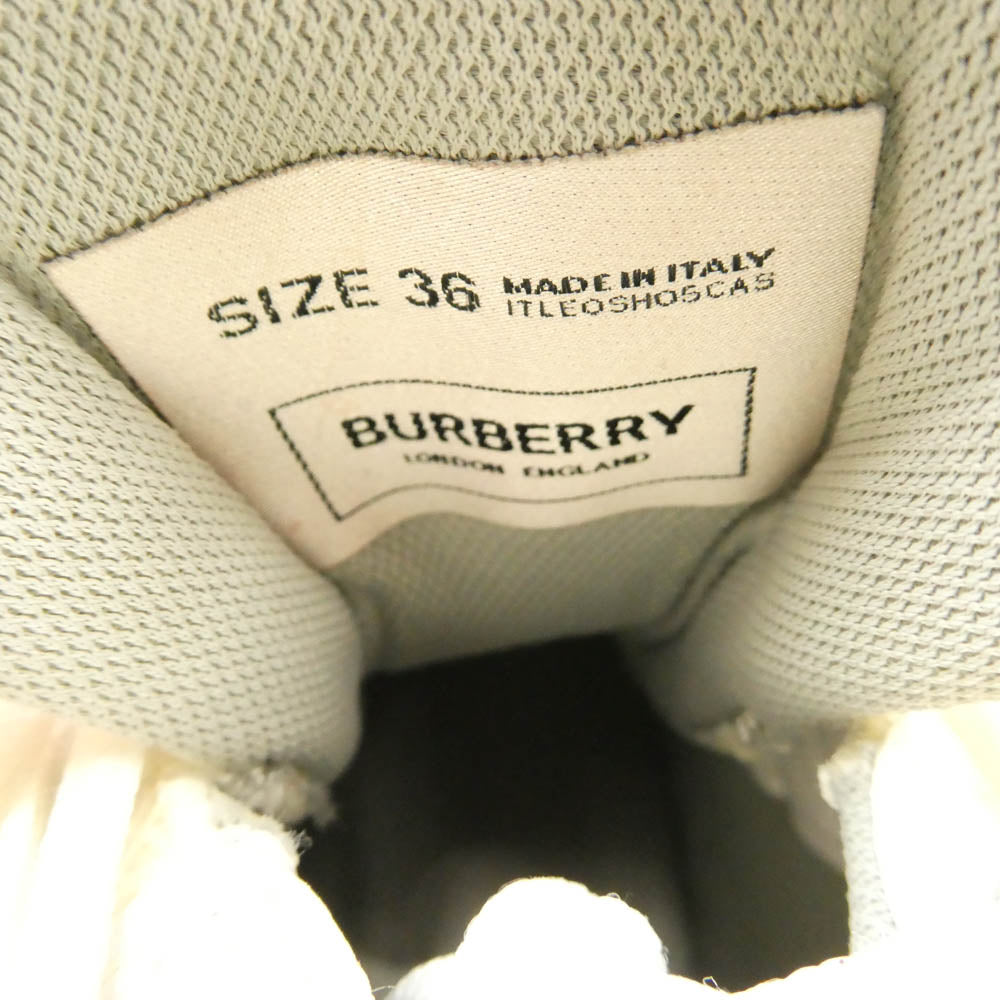 BURBERRY バーバリー 8021161 LOW TOP SNEAKERS スニーカー ホワイト ホワイト系 36【中古】