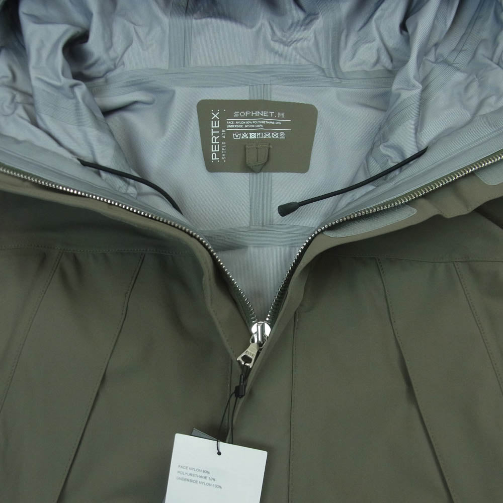 SOPHNET. ソフネット 25SS SOPH-250036 PERTEX 3LAYER MOUNTAIN JACKET パーテックス マウンテン ジャケット ナイロン グレー系 KHAKI M【極上美品】【中古】