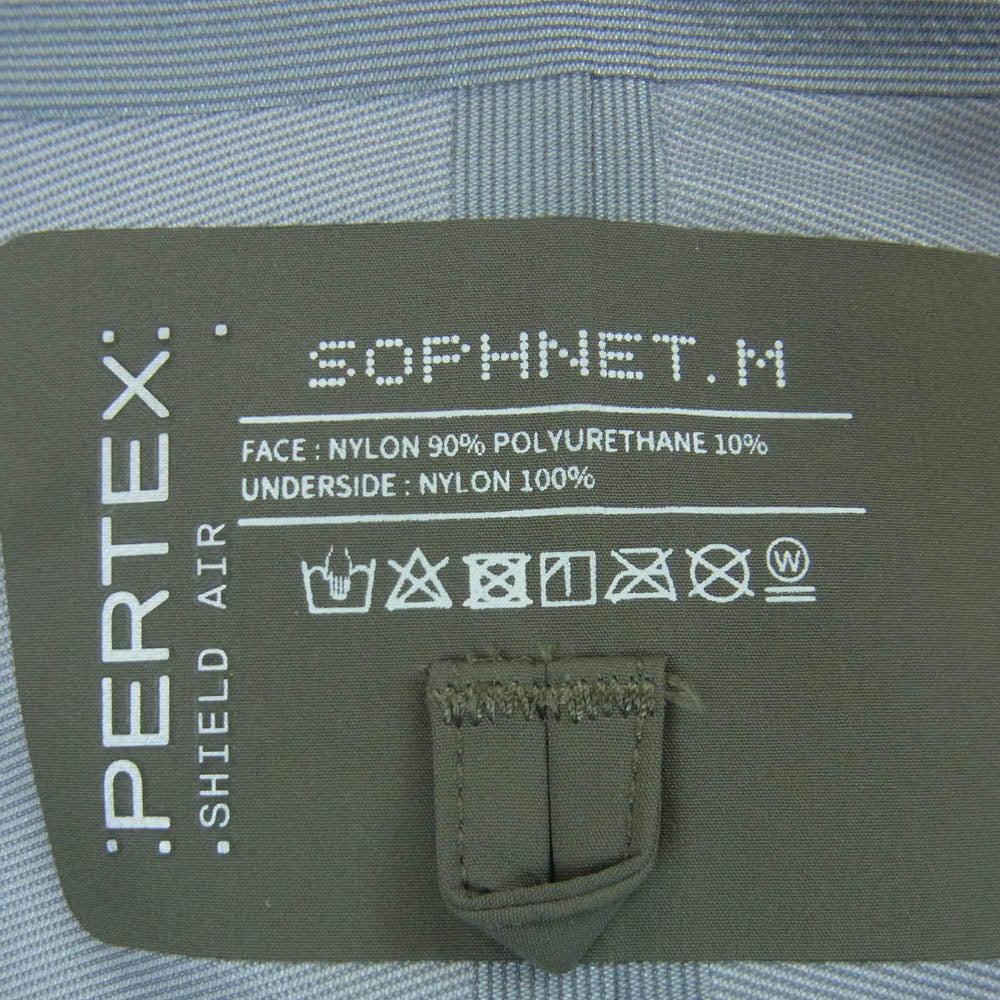 SOPHNET. ソフネット 25SS SOPH-250036 PERTEX 3LAYER MOUNTAIN JACKET パーテックス マウンテン ジャケット ナイロン グレー系 KHAKI M【極上美品】【中古】