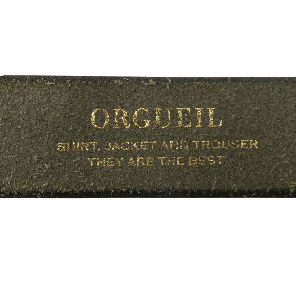 ORGUEIL オルゲイユ OR-7268 Benz Leather Belt ベンズレザー ベルト ブラック系 32【中古】