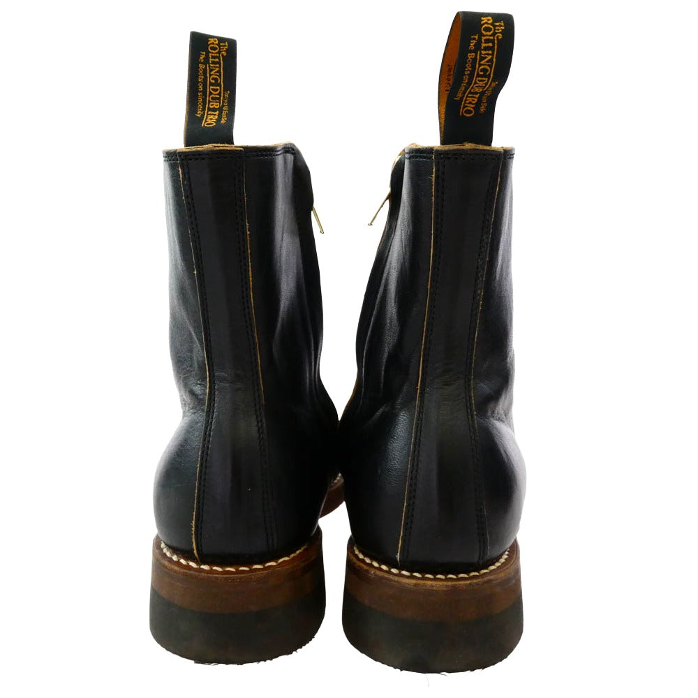 ROLLING DUB TRIO ローリングダブトリオ RDT-A14 CASPER BLACK HORSEHIDE 茶芯 キャスパー ブラック ホースハイド レザー サイドジップ ブーツ ブラック系 25.5cm【中古】