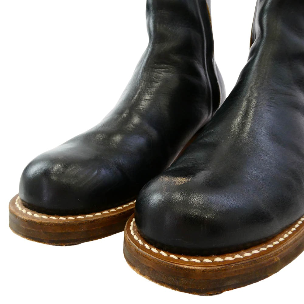 ROLLING DUB TRIO ローリングダブトリオ RDT-A14 CASPER BLACK HORSEHIDE 茶芯 キャスパー ブラック ホースハイド レザー サイドジップ ブーツ ブラック系 25.5cm【中古】