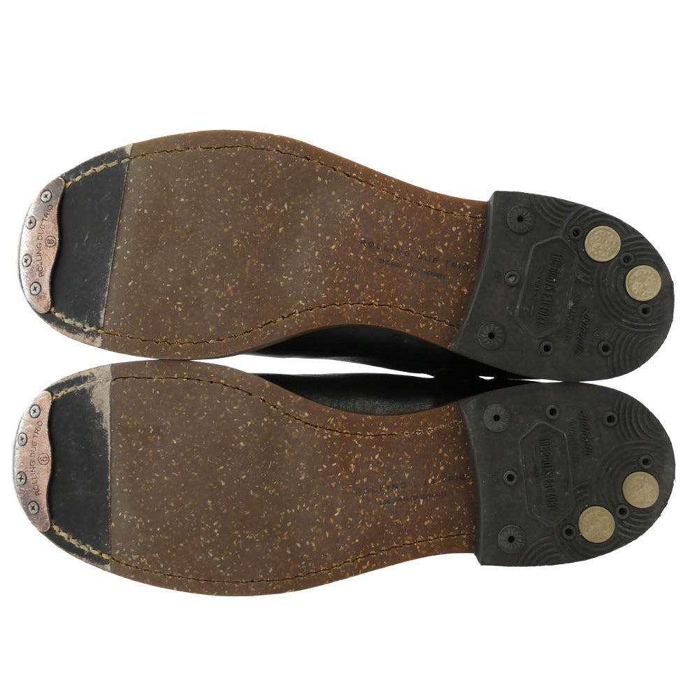 ROLLING DUB TRIO ローリングダブトリオ RDT-A14 CASPER BLACK HORSEHIDE 茶芯 キャスパー ブラック ホースハイド レザー サイドジップ ブーツ ブラック系 25.5cm【中古】