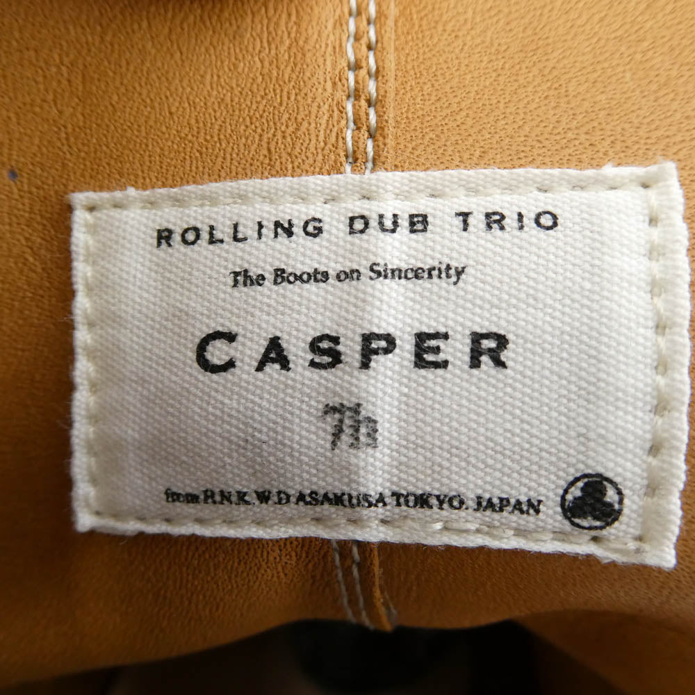 ROLLING DUB TRIO ローリングダブトリオ RDT-A14 CASPER BLACK HORSEHIDE 茶芯 キャスパー ブラック ホースハイド レザー サイドジップ ブーツ ブラック系 25.5cm【中古】