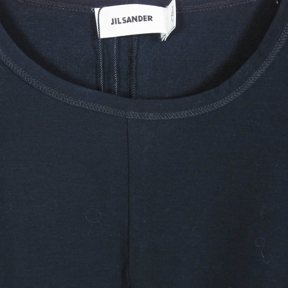 JIL SANDER ジルサンダー 705011 WB277108 イタリア製 コットン ストレッチ 長袖 Tシャツ ネイビー系 S【中古】