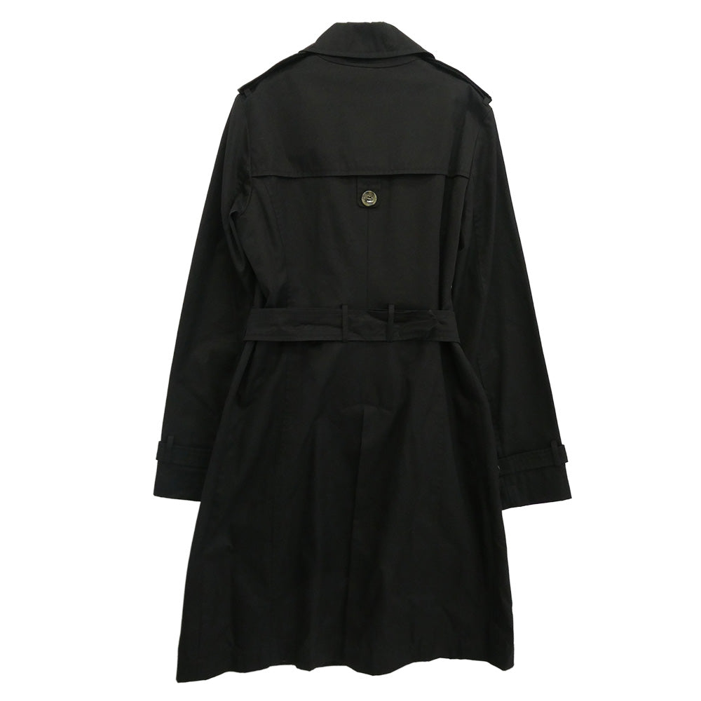 MAX MARA マックスマーラ 50260279 Weekend Line ウィークエンドライン 裏地チェック トレンチコート ブラック系 40【中古】