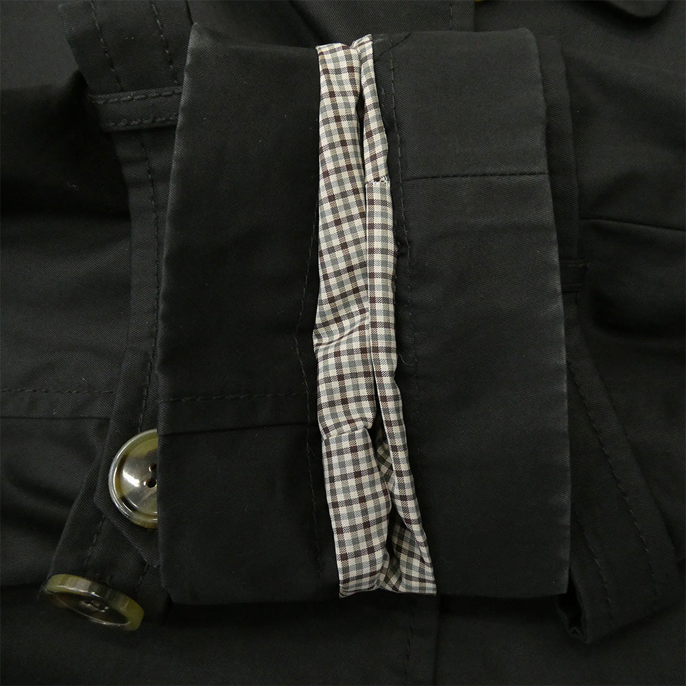 MAX MARA マックスマーラ 50260279 Weekend Line ウィークエンドライン 裏地チェック トレンチコート ブラック系 40【中古】
